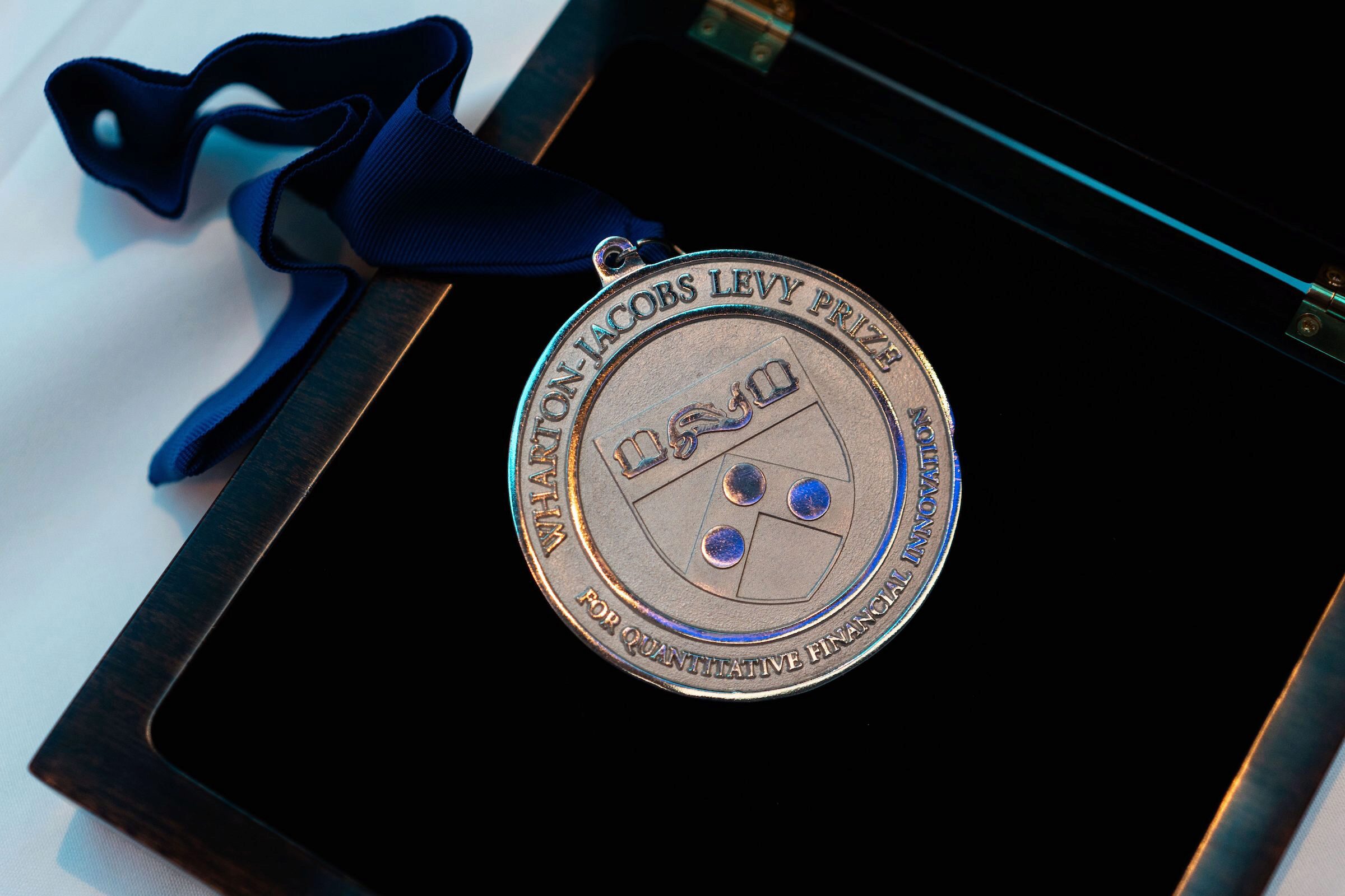 The front of the Jacobs Levy Prize medal
