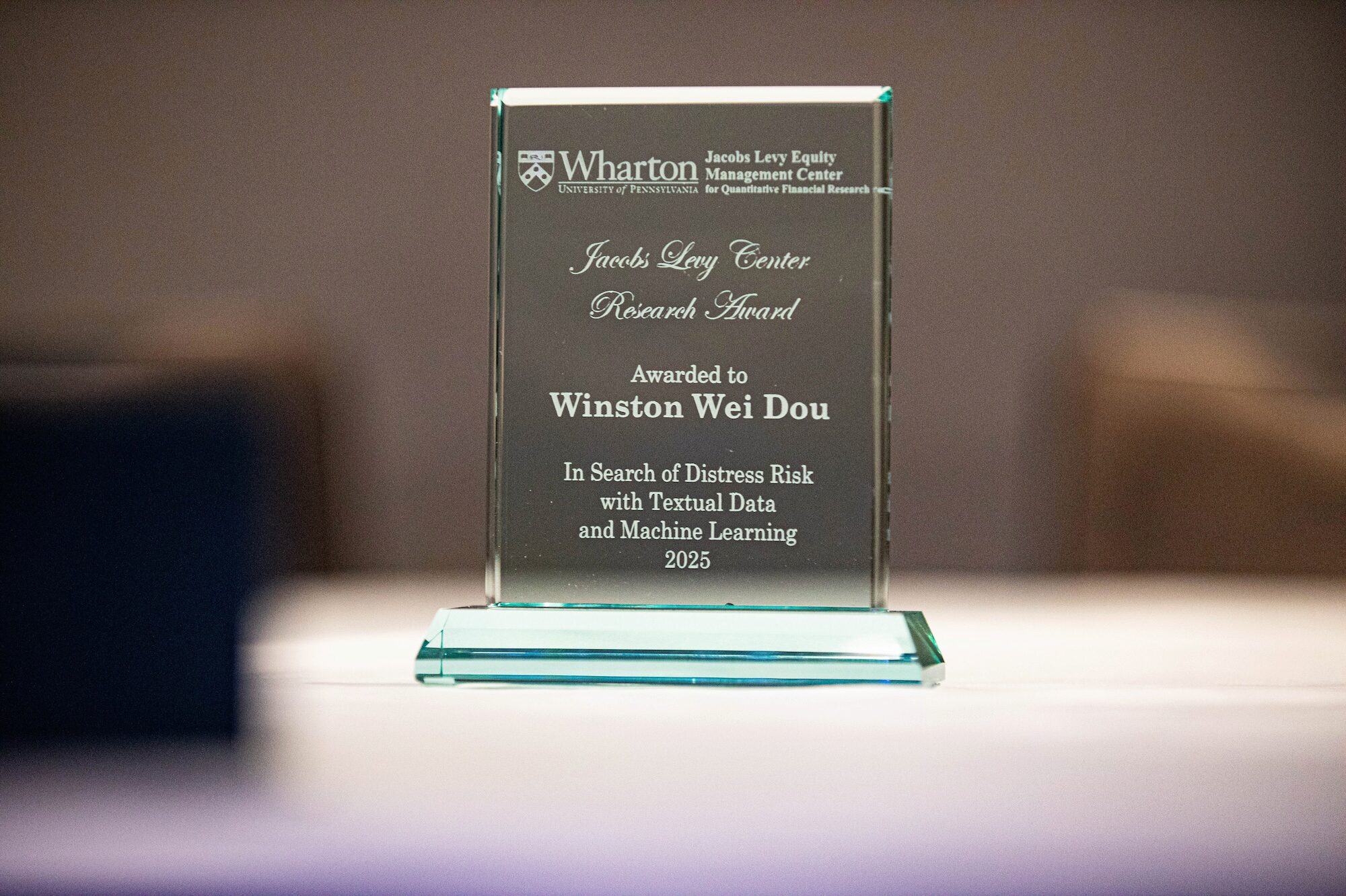 An award plaque